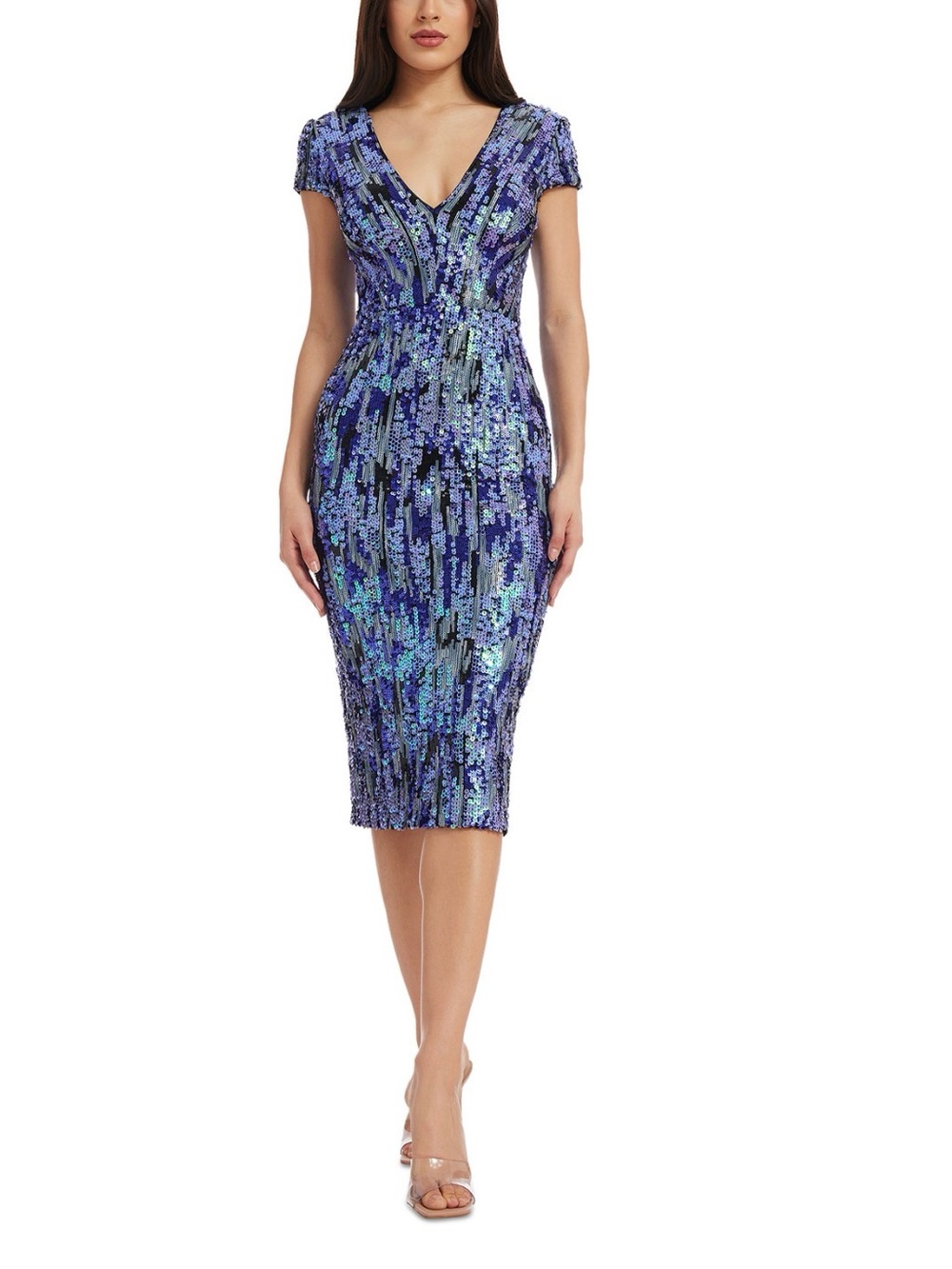 Dress the population Sequined Bodycon Midi Dress